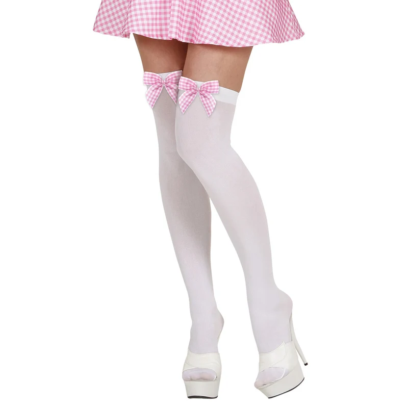 Witte Kousen Met Roze Strik