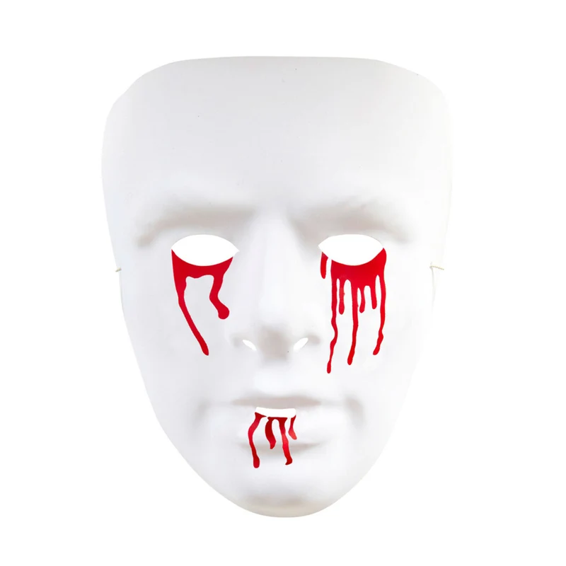 Masker, Bloedende Ogen En Mond Witte Zombie