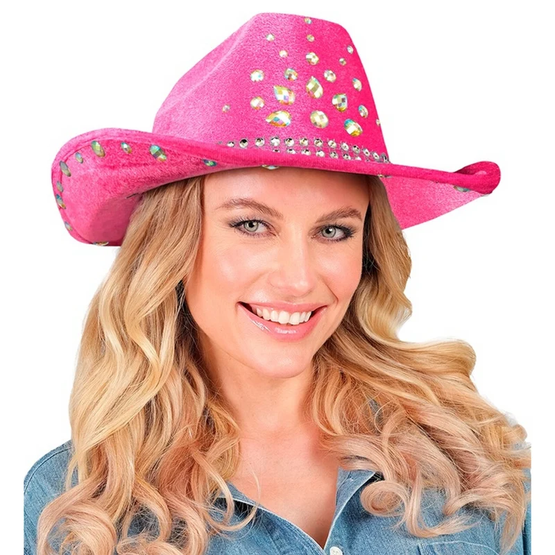 Cowboy Hoed Madonna Roze Met Diamanten