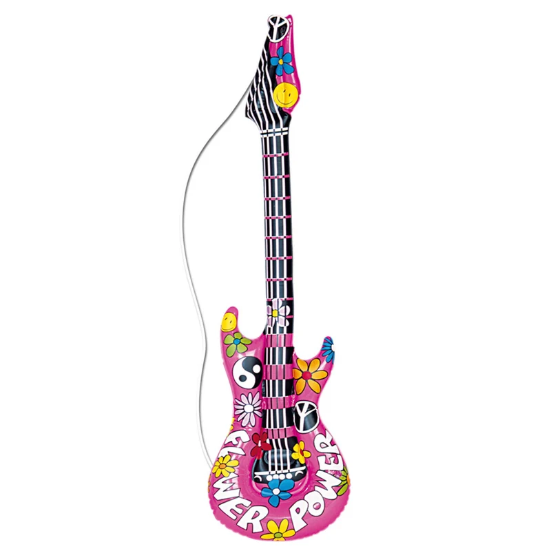 Grappige Opblaasbare Gitaar Hippie 105 Centimeter