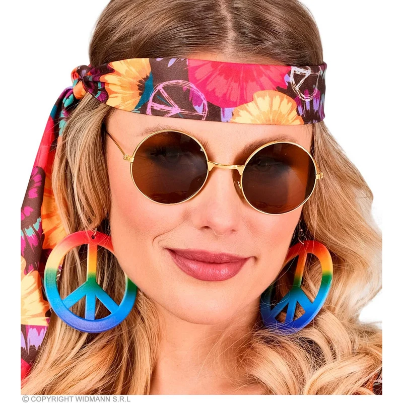 Bril Hippie Bruin Glas