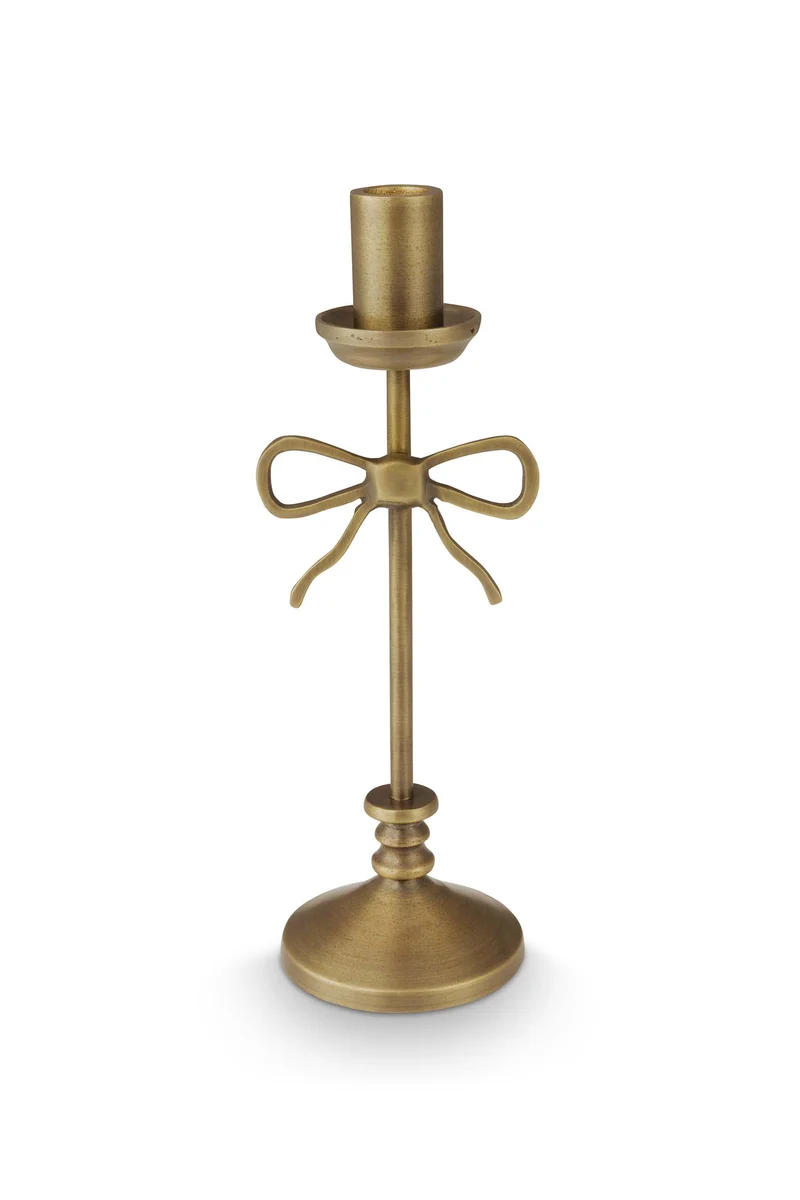 vtwonen - Kandelaar Strik - Metaal - Goud - 9.5x33 cm
