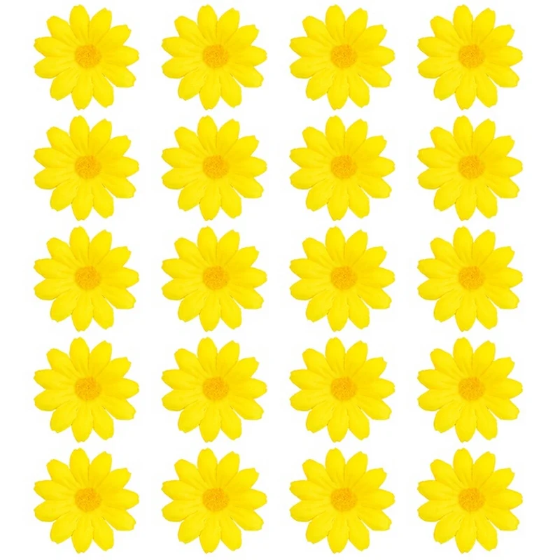 Gele Bloemen Decoratie 20 Stuks
