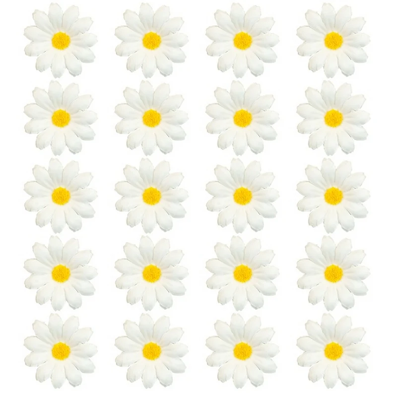 Madeliefjes Witte Bloemendecoratie 20 Stuks