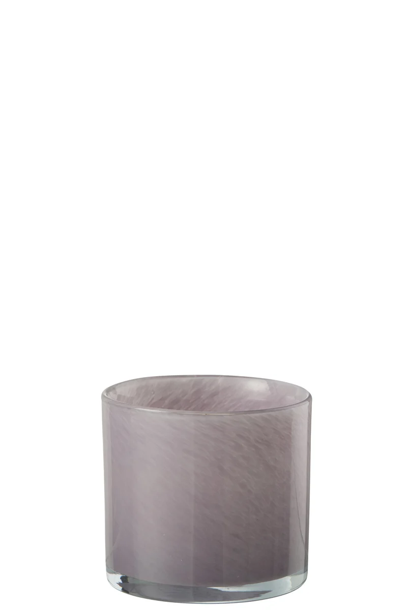 J-Line windlicht Jade - glas - lichtpaars - small