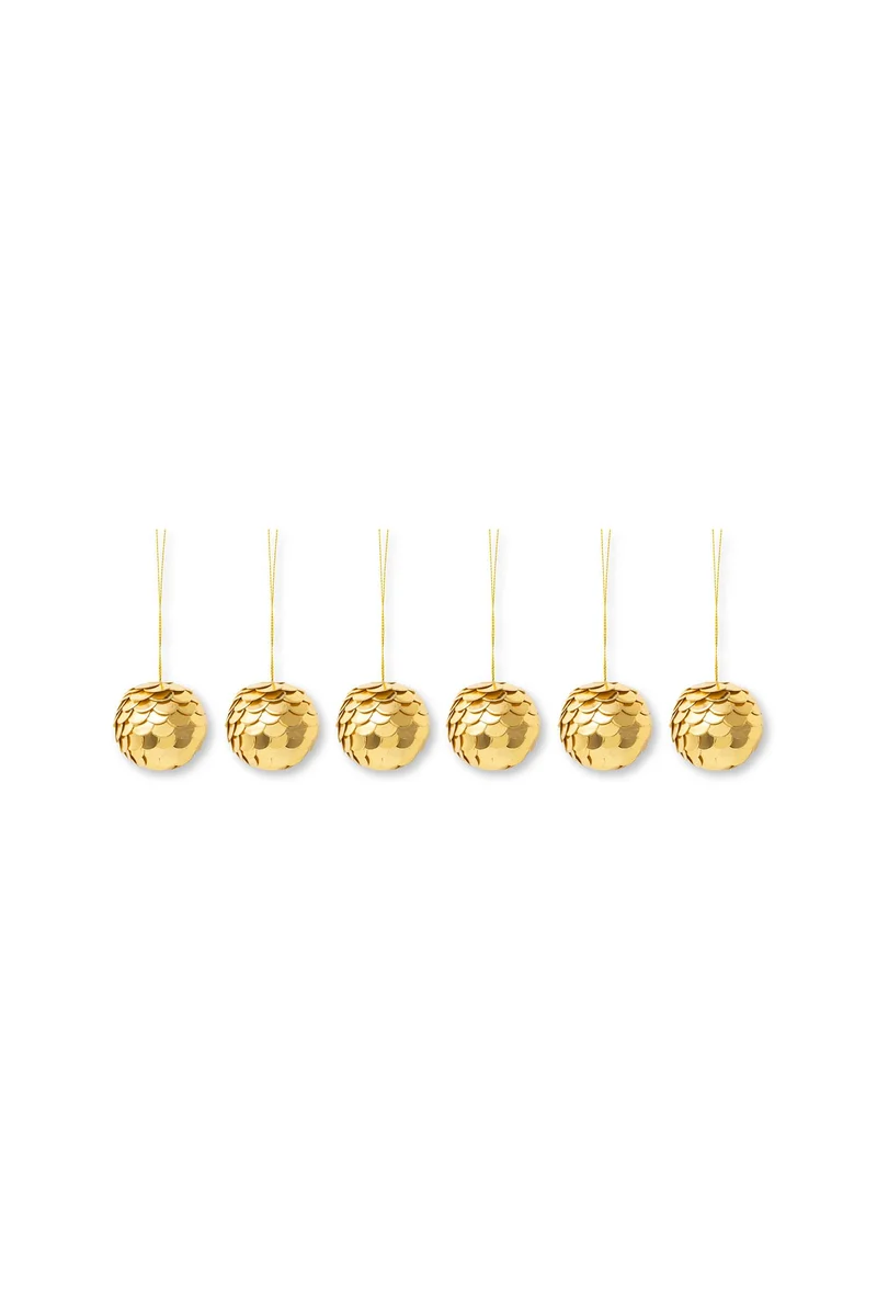 vtwonen - Kerstballen - Papier - Goud - 12 cm - Set van 2