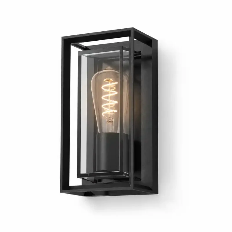 Artdelight buitenlamp Leeds - 1 lichts - 11.7 x 25.9 cm - zwart
