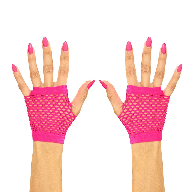 Physical Vingerloze Handschoenen Kort Neon Roze