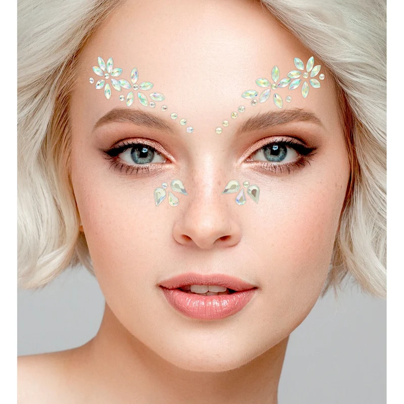 Gezicht Stickers Bloemparels