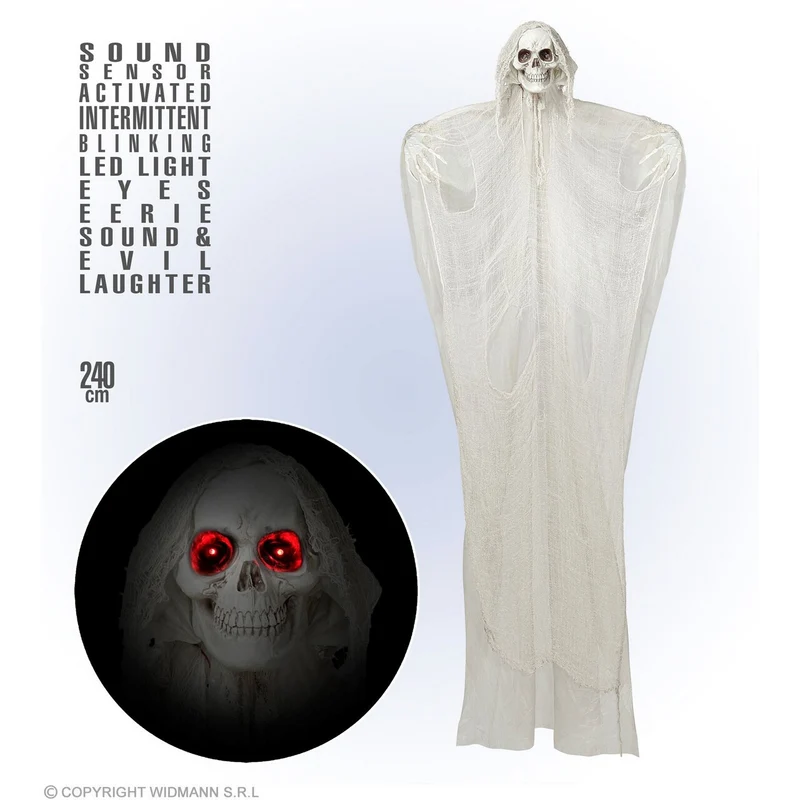 Giga Grote Spookverschijning Magere Hein, 240 Centimeter