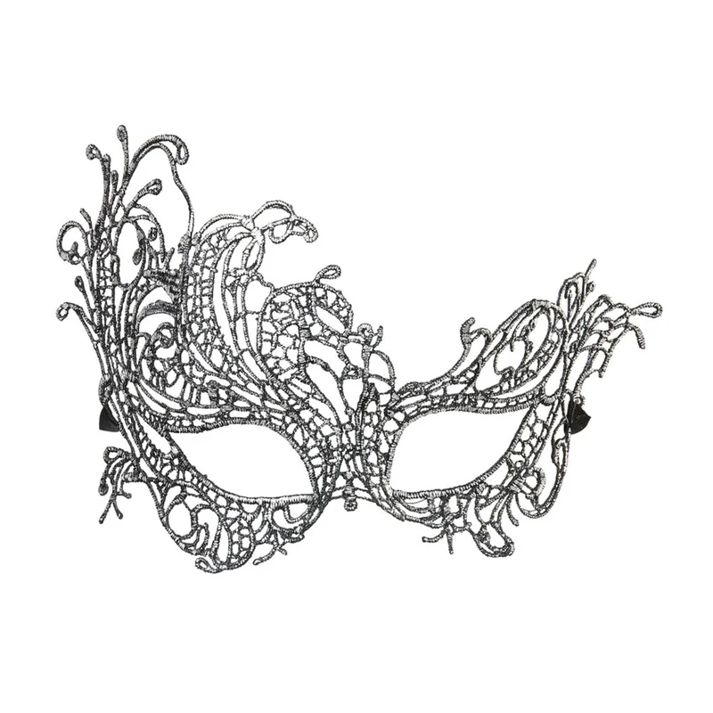 Fantasia Oogmasker Kant, Antiek Zilver Barok