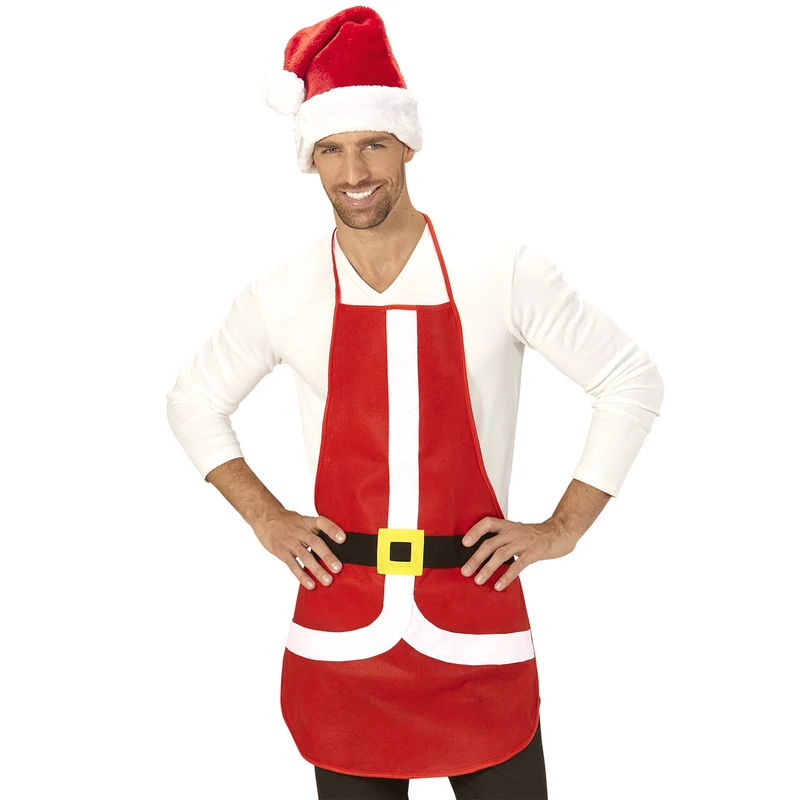 Kerstman Als Keukenprins Schort