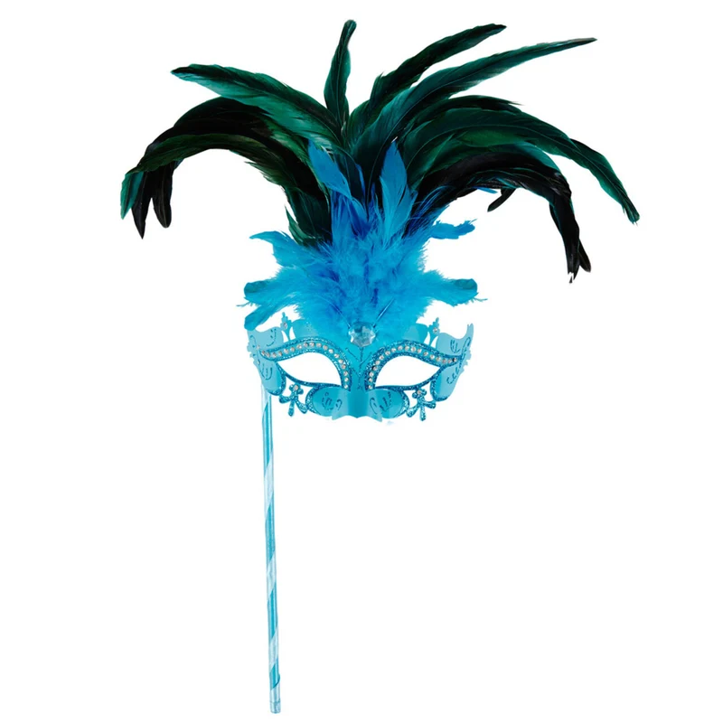 Gedistingeerd Oogmasker Met Stokje, Azuur Luxe Versie