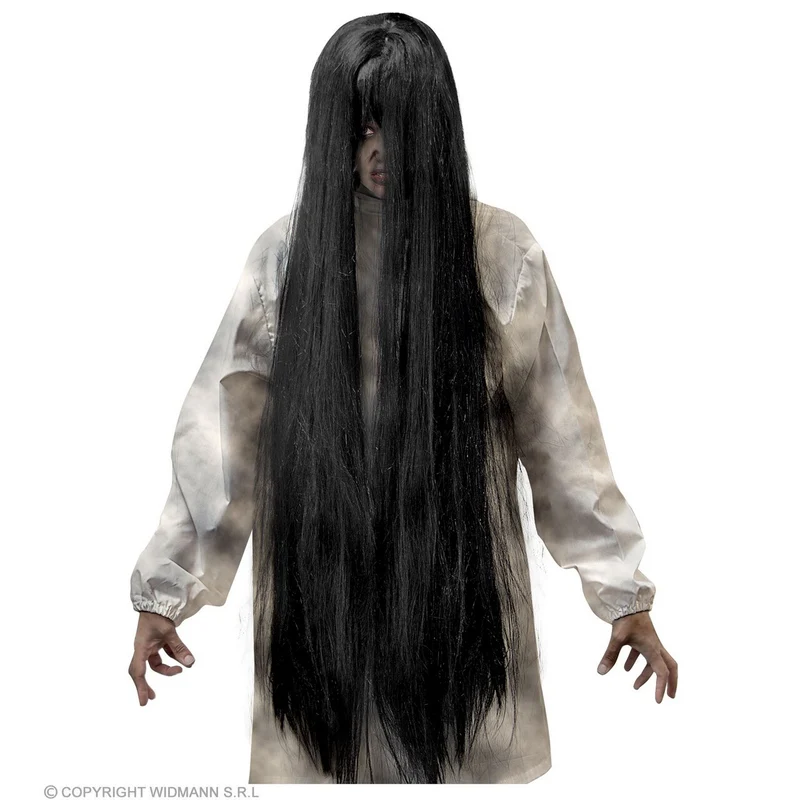 Horror Pruik Samara 100cm Zwart