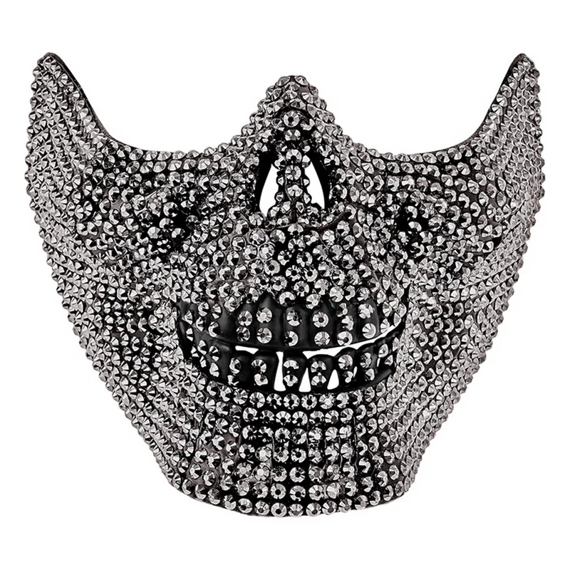 Halfmasker Schedel Met Strass