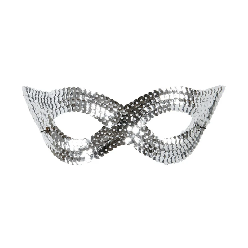 Erotica Oogmasker Pailletten, Zilver