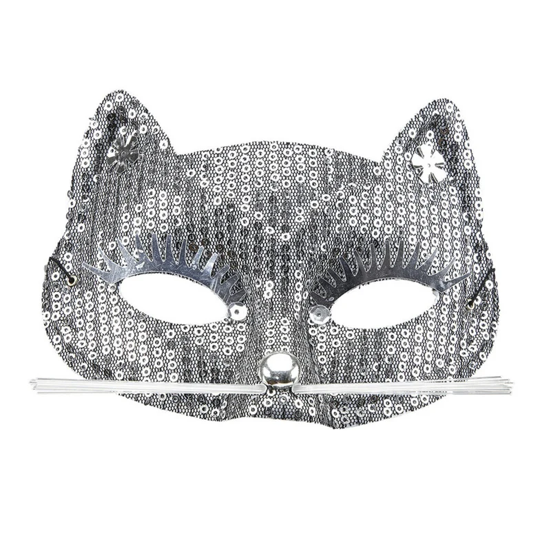 Ms Purrr Oogmasker Kat Met Zilveren Pareltjes