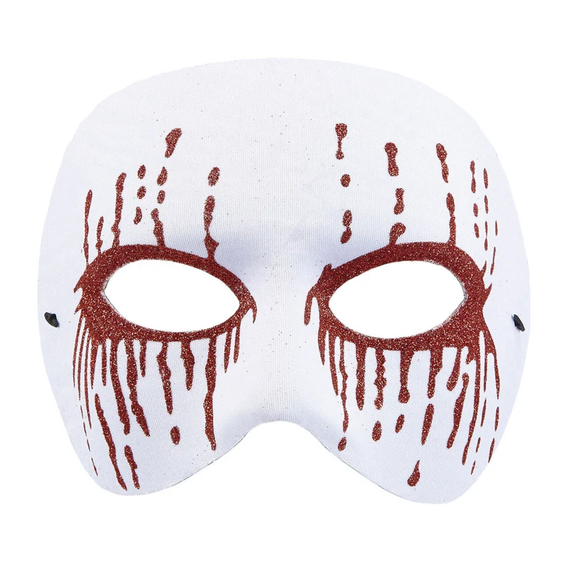 Masker Psychopaat Wit Met Bloedende Ogen Bloody Pierrot