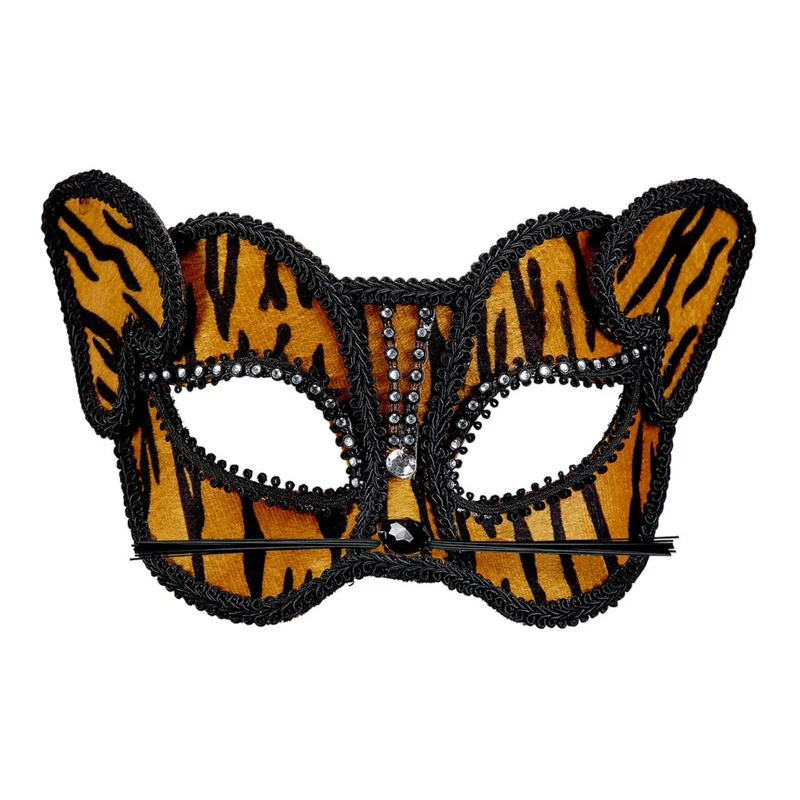 Sexy Oogmasker Tijger Met Strass