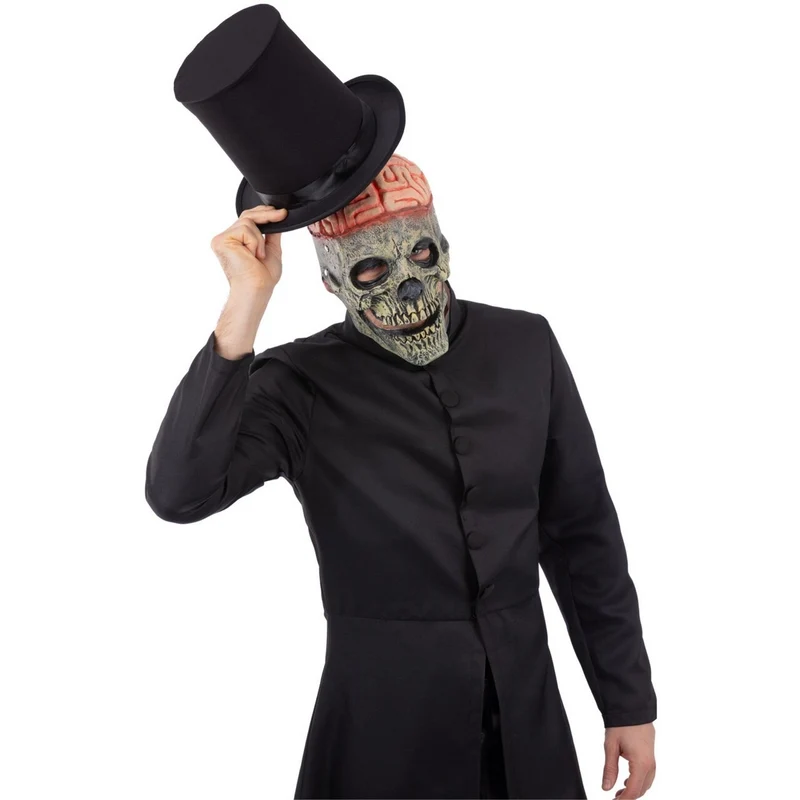 Latex Schedelmasker Met Hersenen