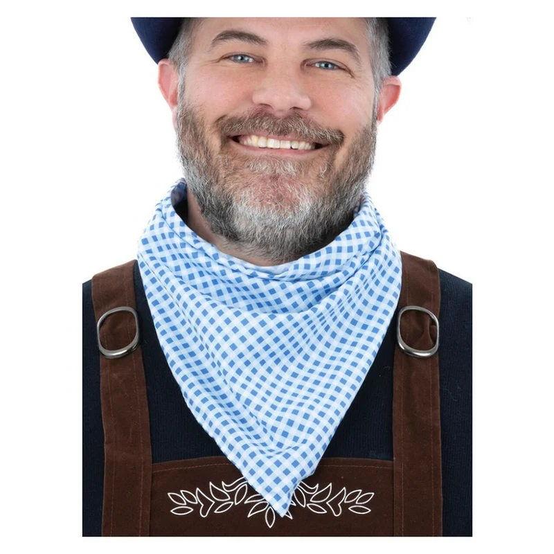 Bandana Blauw Wit Geblokt