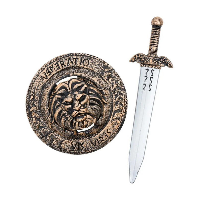 Gladiator Lion Warrior Schild Met Zwaard