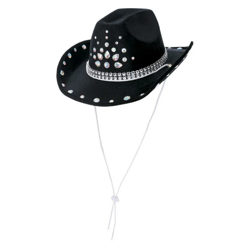 Glowboy Hoed Zwart Met Strass