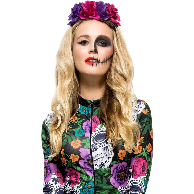 Day Of The Dead Hoofdband Gemengde Rozen
