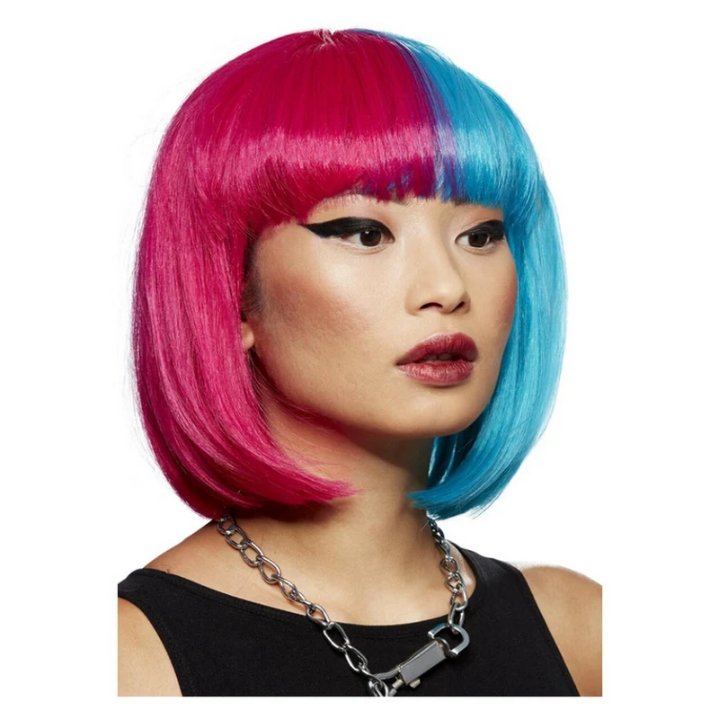 Blue Valentine Roze Blauw Pruik