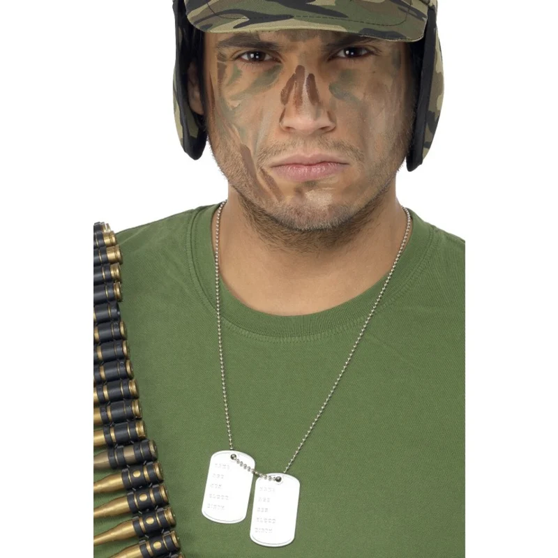 Dogtag Naamplaatje Soldaat Aan Ketting