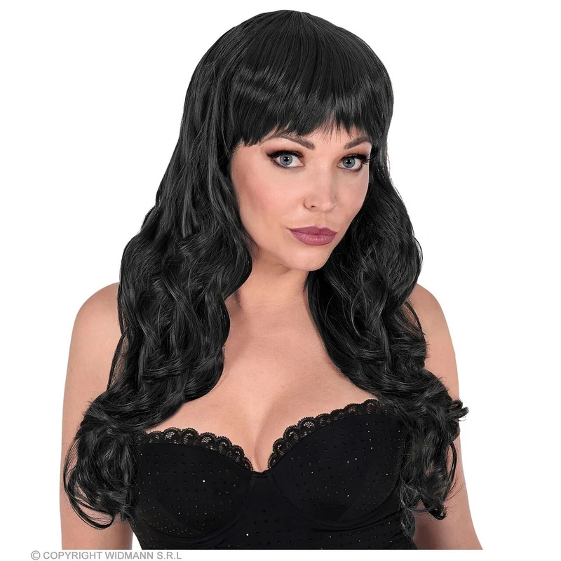 Pruik Bella Von Knapp, Zwart