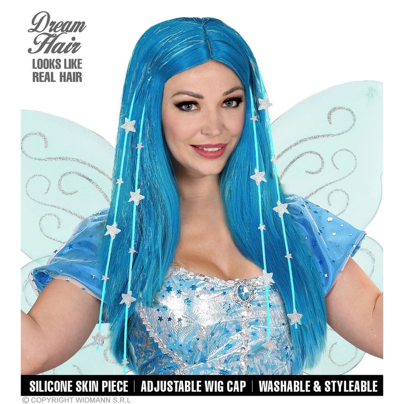 Starry Hair Droomhaar Pruik Blauw