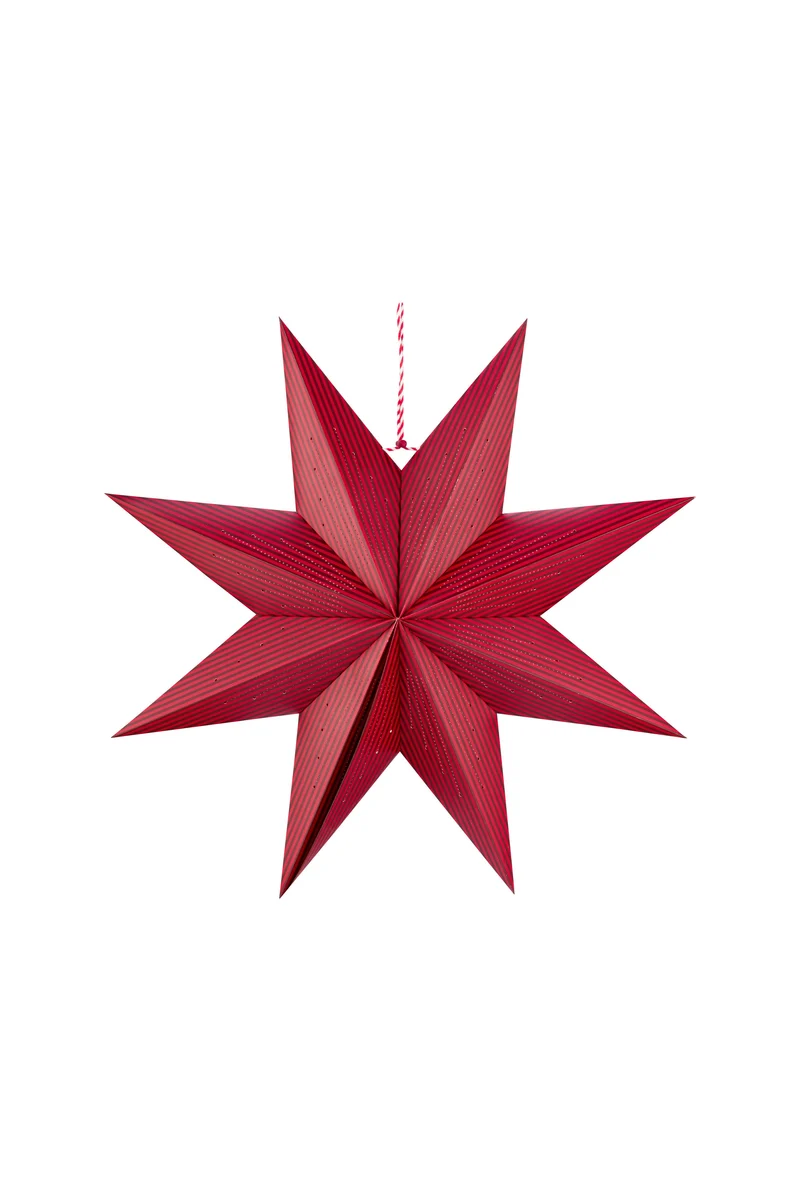 Pip Studio - Christmas Dark Red Stripe - Papieren Kerstster - 60cm