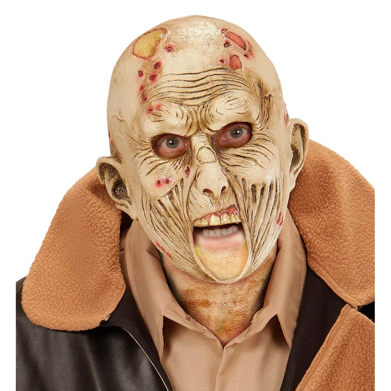 Vreselijk Masker Zombie Met Open Mond