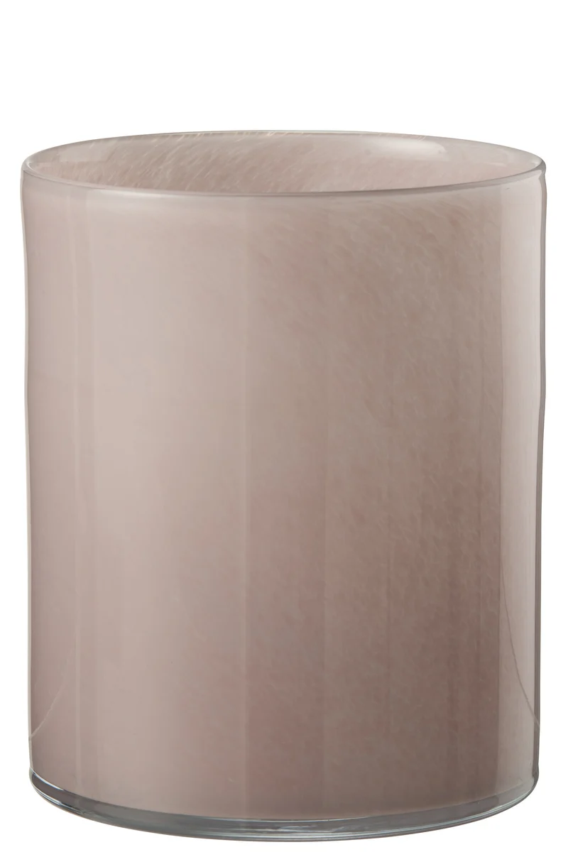 J-Line windlicht Jade - glas - roze - large
