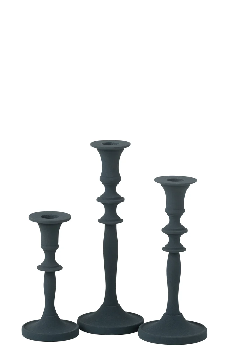 J-Line kaarshouder Klassiek - aluminium - blauw - 3 stuks
