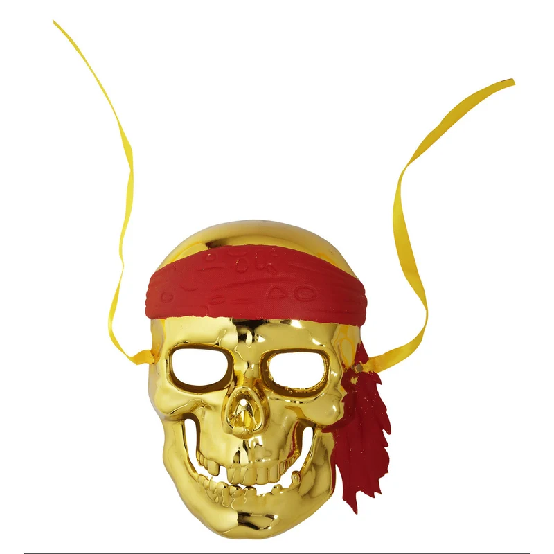 Schedelmasker Piraat Goud