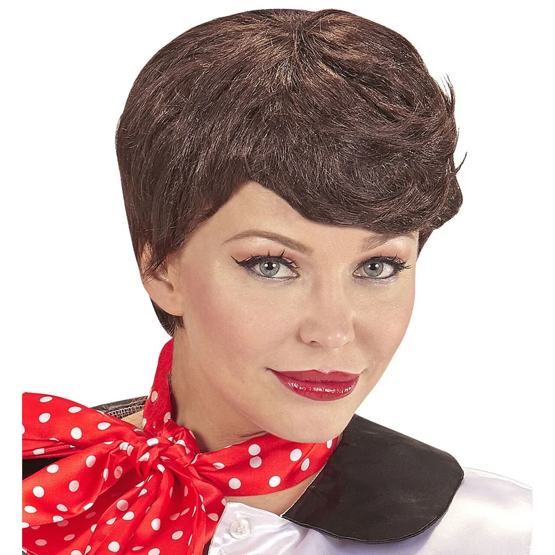 Pruik 50s Met Sjaaltje Cathy