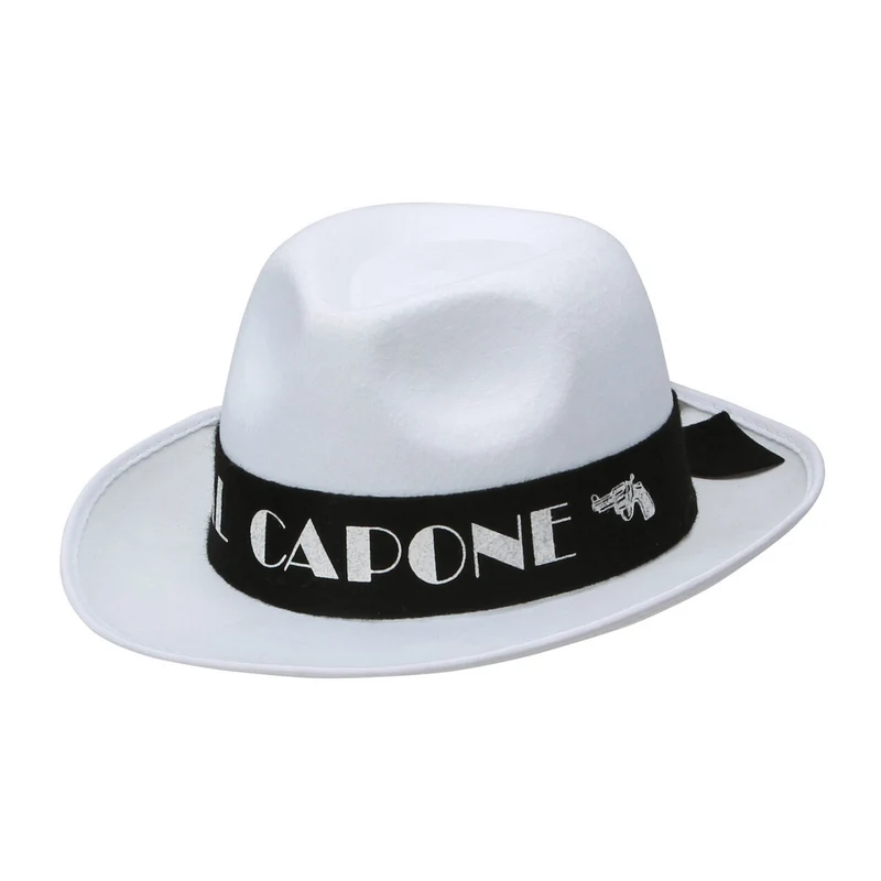 Gangster Hoed Wit Al Capone