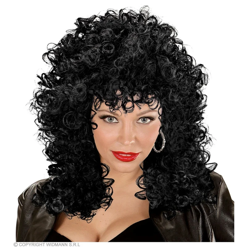 Rock Chick Jaren 80 Pruik Zwart Slashy Sassy