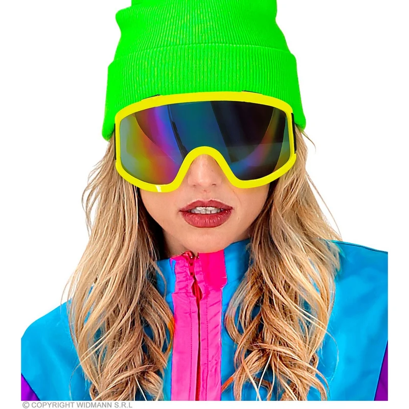 Ski-Bril 80s Neon Geel