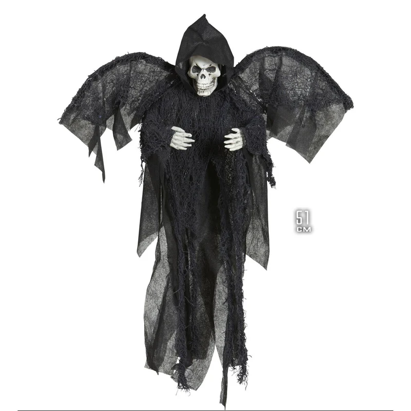 Horror Deco Grimreaper Met Vleugels, 51 Centimeter