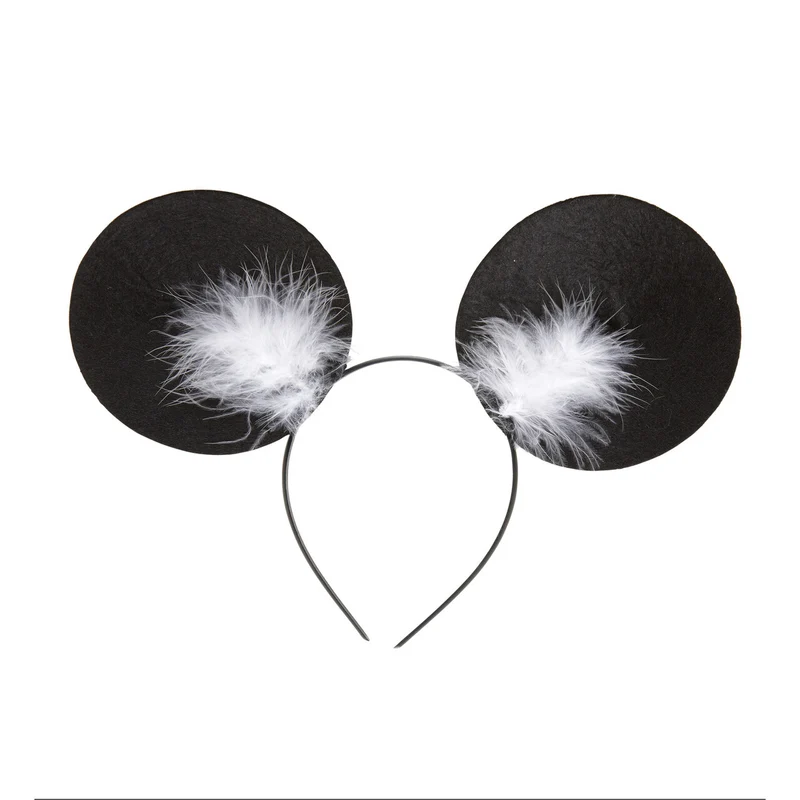 Ms Mouse Hoofdband Muis Met Marabou