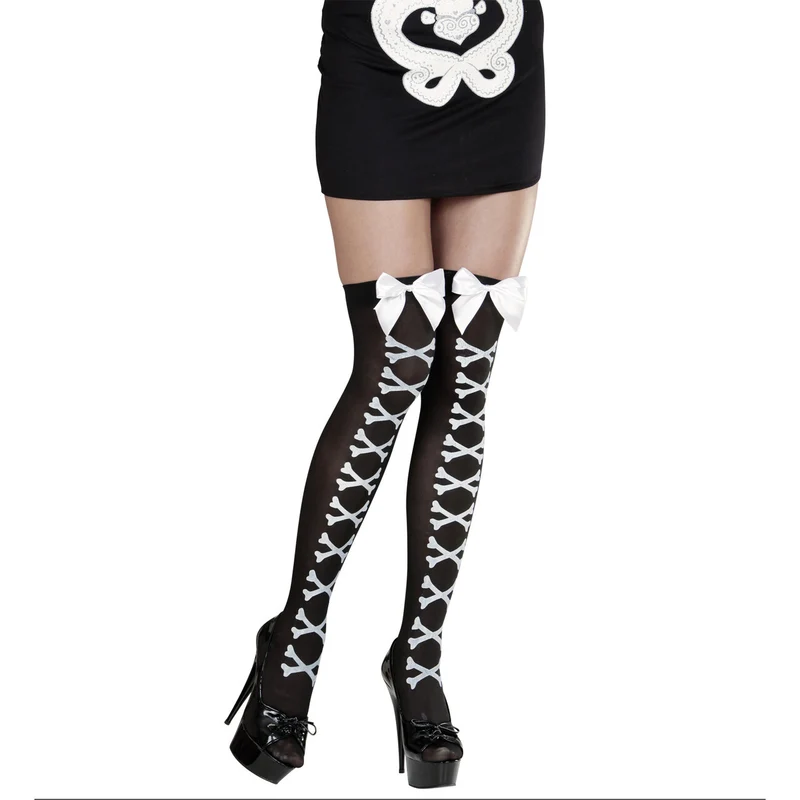 Sexy Halloween Kniekousen Gekruiste Beenderen