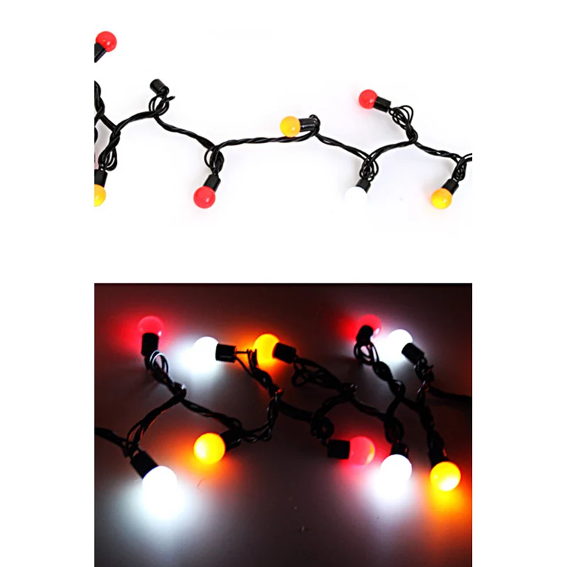 Verlichtingssnoer 50 Lampjes Rood Wit Geel