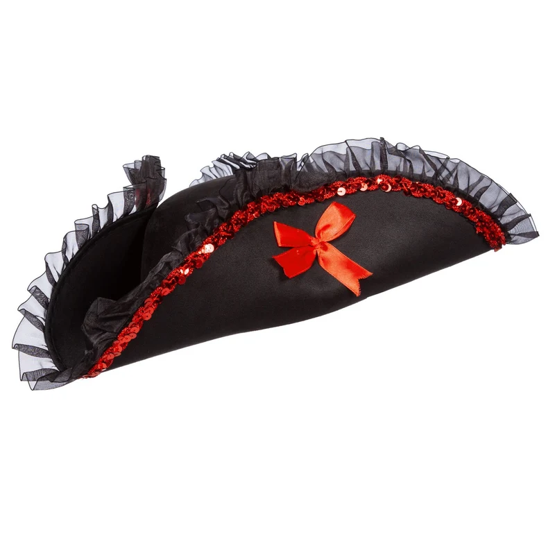 Piratenhoed Met Tule En Pailletten