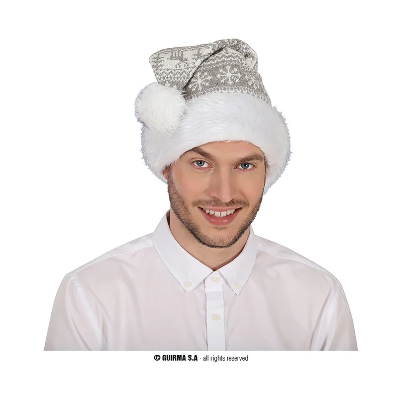 Grijze Gebreide Kerstmuts