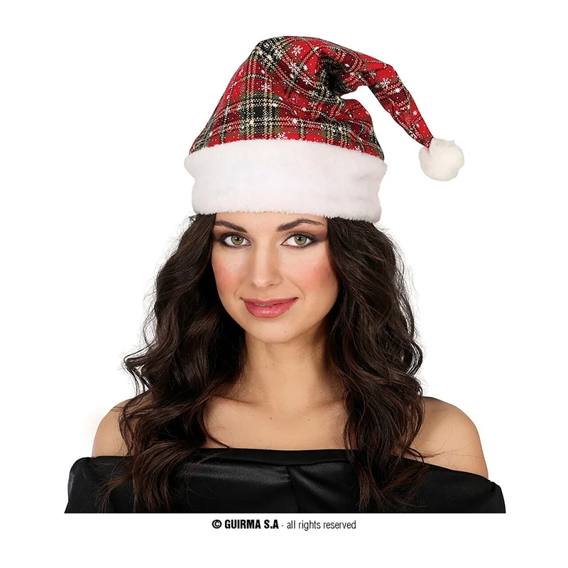 Schotse Print Kerst Muts