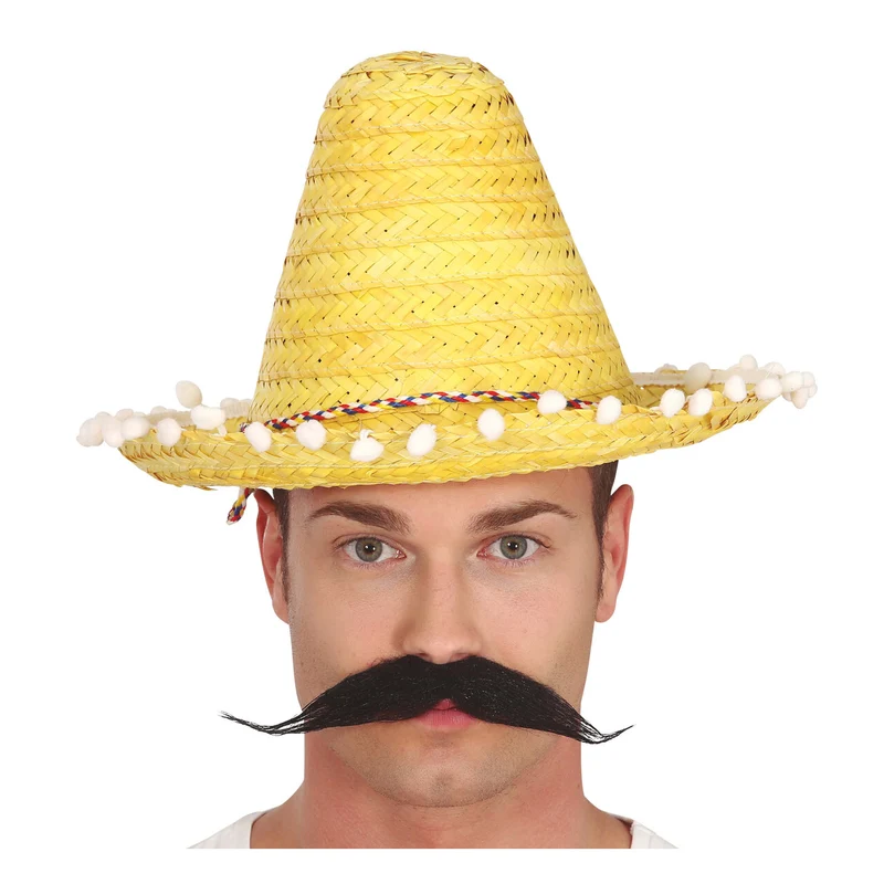 Mexicaane Hoed Stro 33 Cm Geel