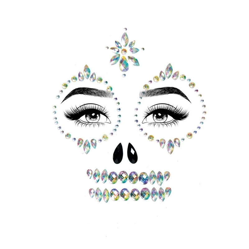 Skeleton Face And Chest Jewels